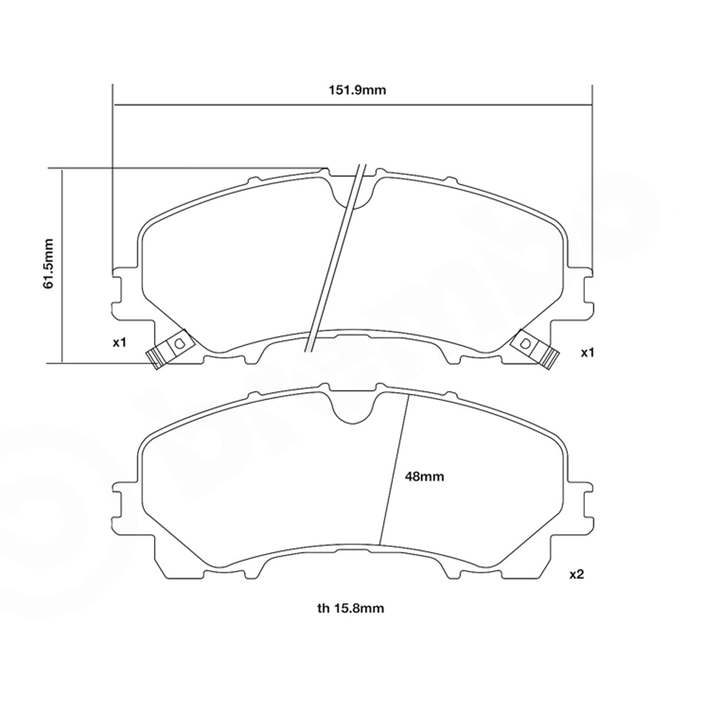 Set pastiglie Brembo Sport | HP2
07.D435.58 - Autobox