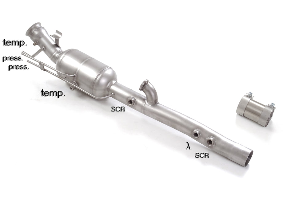 Catalizzatore Gr.N e tubo sostituzione filtro antiparticolato Gr. N inox    MERCEDES GLA (X156) 2014>>